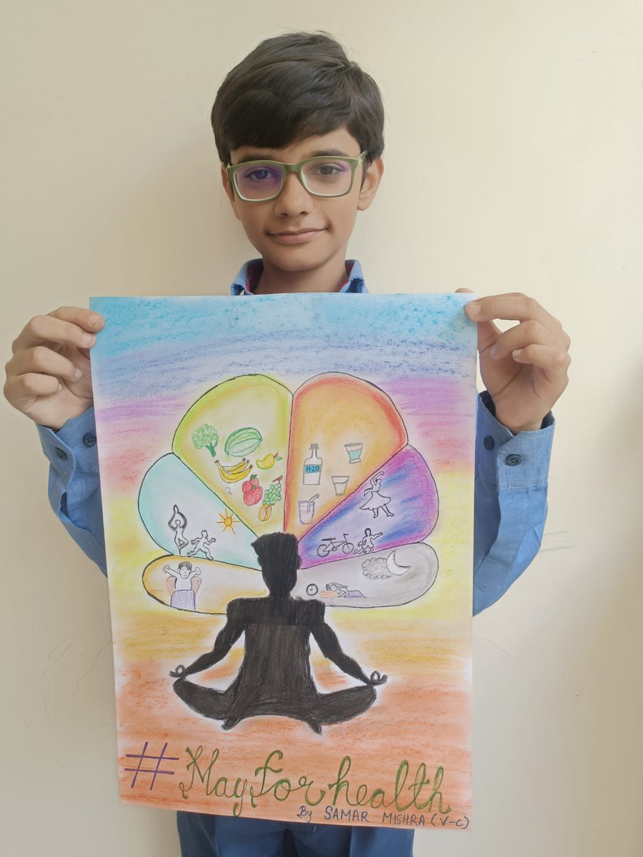 IHWCouncil's tweet photo. ๐จ๐#MayForHealth: Deeply moved by the incredible paintings created by the students of Bosco Public School, Delhi, as they participated in National Health Awareness Month! ๐๐
Their paintings are a reminder to all of the invaluable treasure that good health is! ๐
#HealthAwarenessMonth #NationalHealthAwarenessMonth