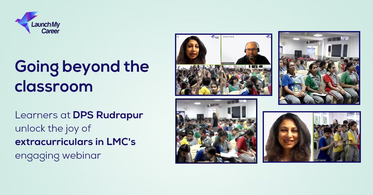 LMC recently hosted a webinar on the 'Importance of Extracurriculars' at <a href="/DpsRudrapur/">DPS Rudrapur</a> for students of grades 6 &amp; 7. Our International Career Success Coach, Ishita Banerjee emphasized the benefits of active participation in extracurriculars and various career options therein.
