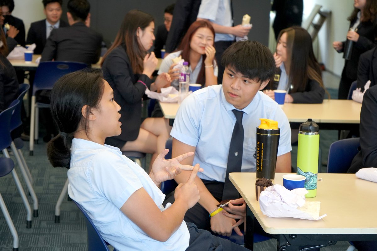 Harrow_HK's tweet photo. Before our Y13 pupils went on study leave they hosted a fantastic handover event for the incoming Prefect Team 23-24. Talking them through their future leadership duties and displaying true fellowship. @HeadHarrowHK #SixthForm #PrefectTeam #HarrowSchool #InternationalSchool https://t.co/ivoZe5T2IO