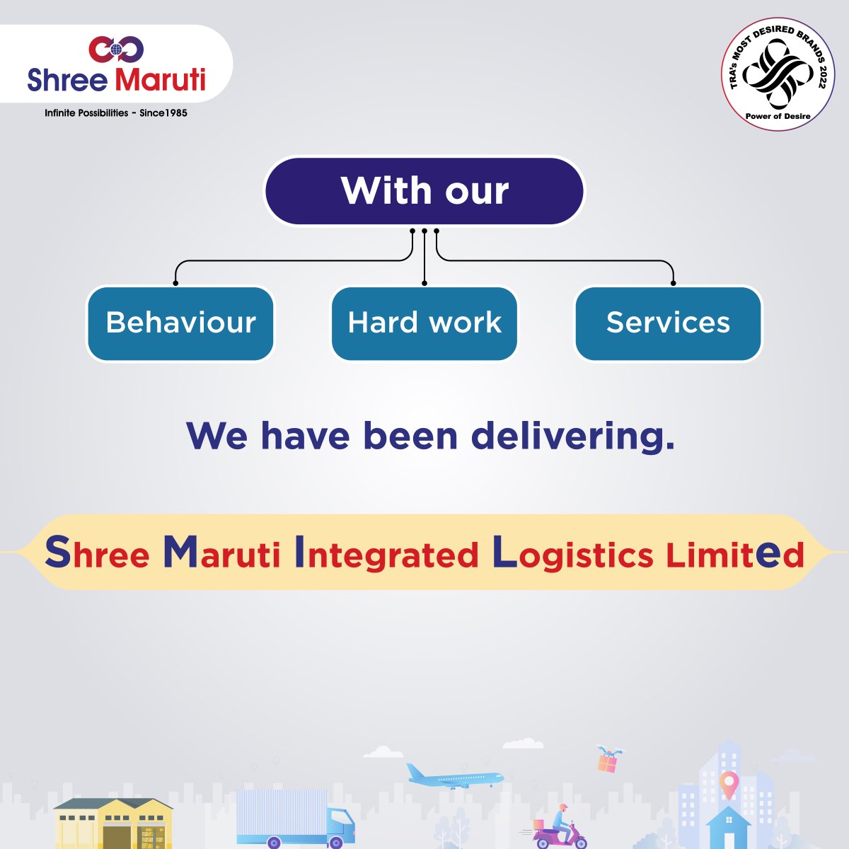 Delivering SMILES through our unwavering commitment, hard work, and exceptional services. 🚚💪😊
.
.
#WeSpeakDelivery #logisticscompany #cargo #supplychainmanagement #deliveryindia #Indianlogistics #shippingmanagement #cargoservices #ShreeMaruti #EcommerceDelivery
