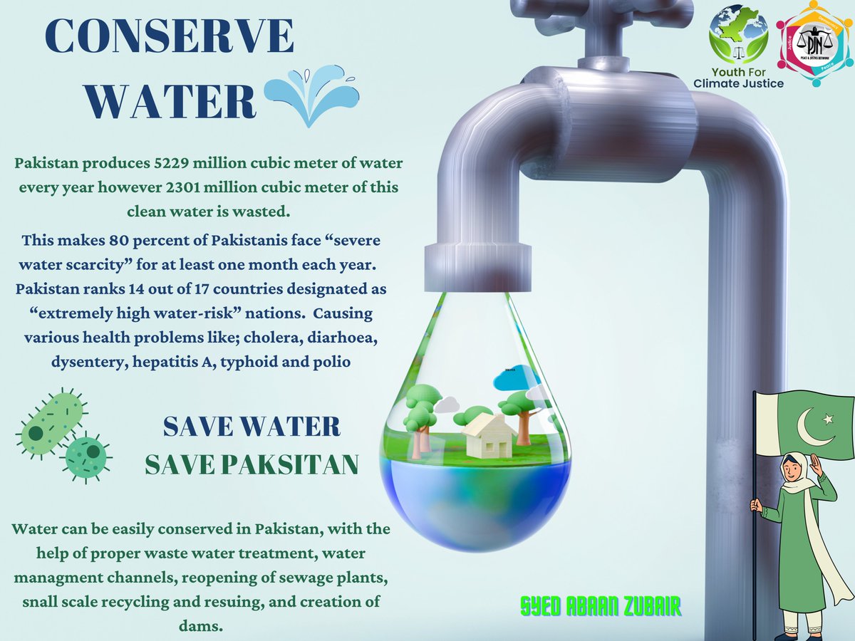 PJNPakistan's tweet photo. #SaveWaterSavePakistan
PJN Youth Climate Fellows celebrating #ClimateActionWeek (22-28 May) to raise awareness and sensitise policymakers/practitioners for urgent action to combat climate change & its impacts in Pakistan @pkBritish
Digital poster by Syed Abaan Fellow from Karachi https://t.co/EyuZMlNnCo