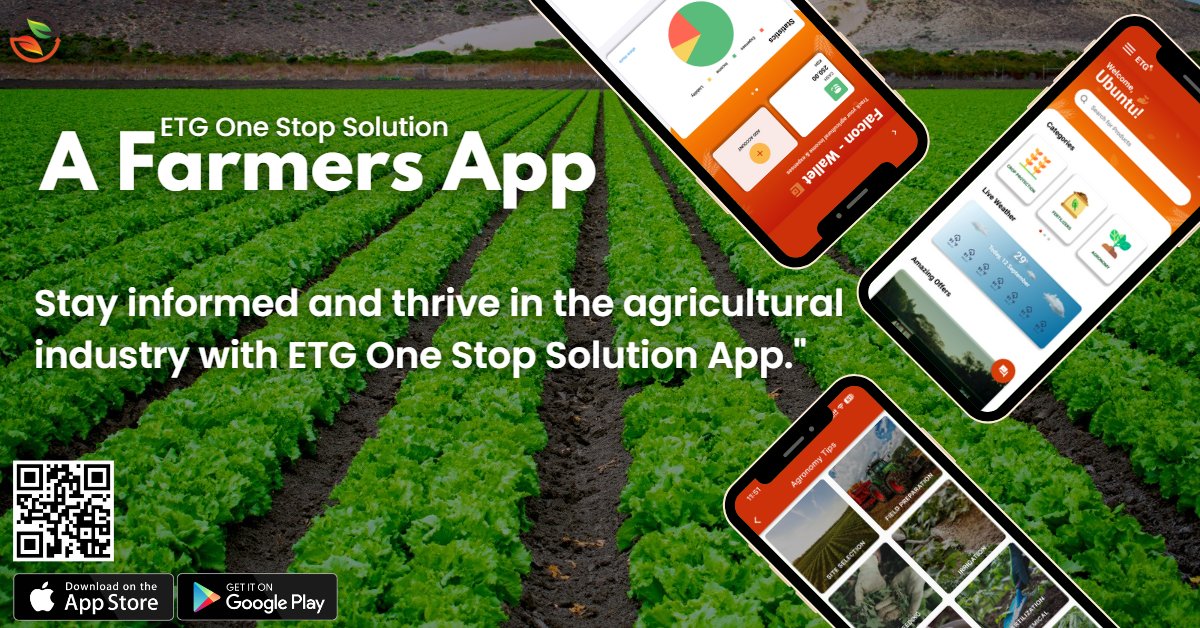 etgonestop's tweet photo. 📢🌾 Thrive in the agricultural industry and📲 Stay informed and revolutionize your farming experience with market insights, crop management, weather forecasts, and a knowledge hub. 🌍🚀 Download now! #farm
Google Play: https://t.co/qkWL2tCWIf 
App Store: https://t.co/ydgdwbOTEZ https://t.co/O3z9LR3jLB