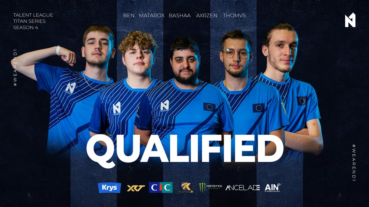 NeedONE_ND1's tweet photo. 5 Victoires pour une défaite !
Nos cracks se qualifie pour la @TalentRainbow6.
#TitanSeries nous voilà.

Nous rejoignons les équipes déjà en place @heroicgg, @KOI, @TT9Esports, @IlleSpirit, @VyalieP.

Bravo aux autres équipes françaises qualifiées @VegaEsport @teamMYD