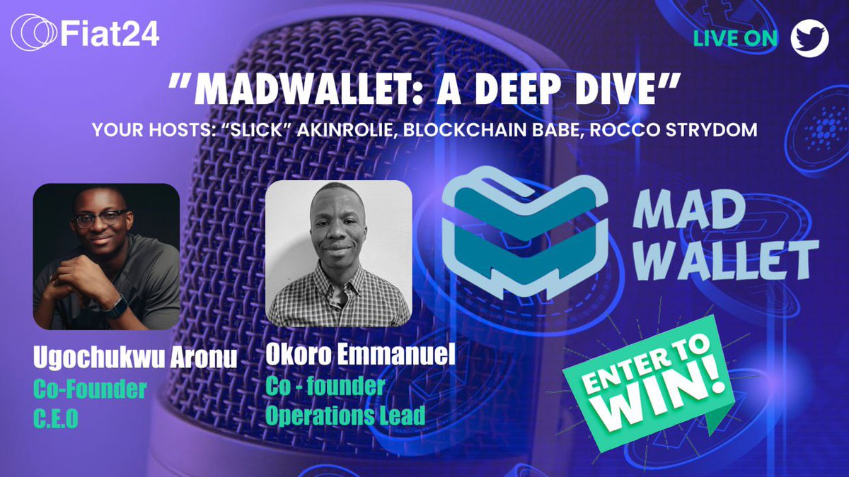 Fiat24Official's tweet photo. Tune in for our #TwitterSpace with @madwalletverse with #giveaway $200 of $Xend tokens!
🗓May 24th
⏰17:00CET
✨@kblockchainbabe @sgmpodcst @meetslick as your hosts
Set a reminder! #wallet https://t.co/r0gMAIAURh