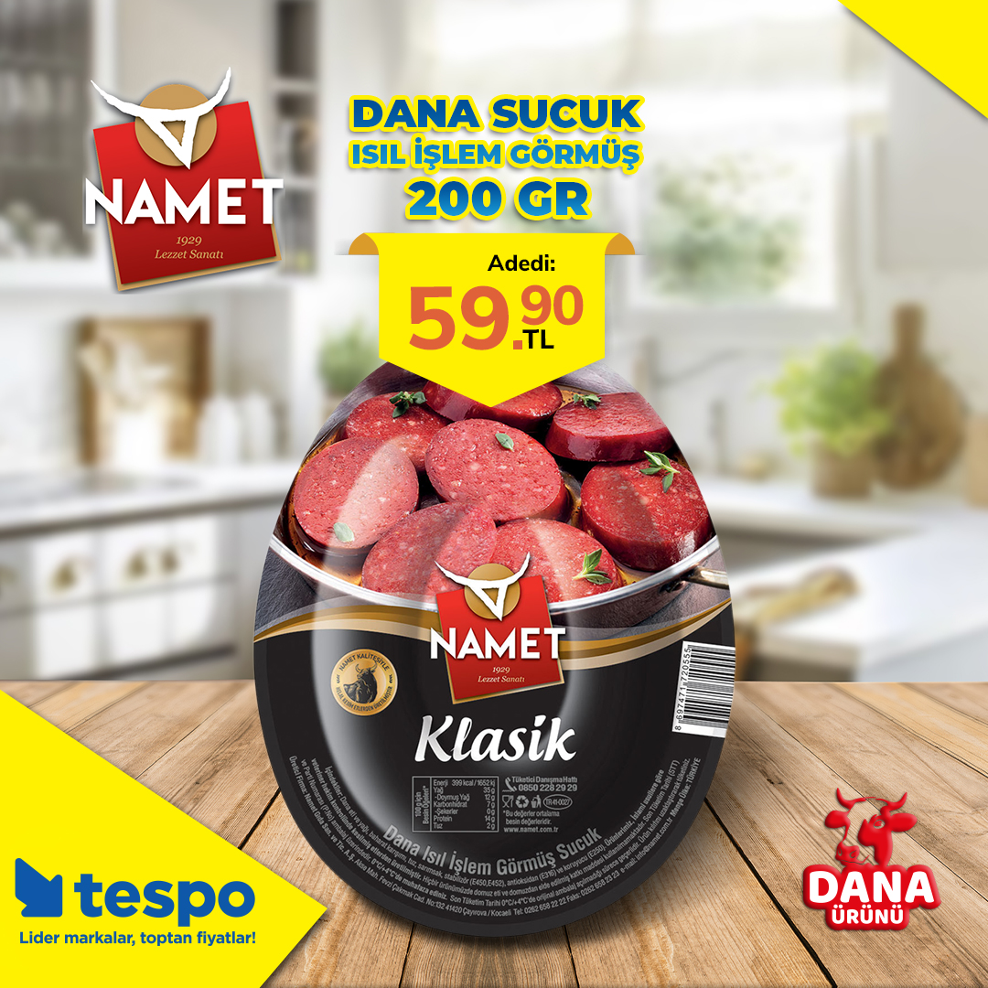 tespotoptan's tweet photo. Kalite ve lezzetin baharatla birleşmesiyle oluşan bu efsane lezzet, Namet Dana Sucuk Tespo mağazalarında!
.
*Kartal, Samsun mağazaları hariç.*
*Ürün fiyatı 28 Mayıs 2023 tarihine kadar geçerlidir.*
.
#tespo #tespotoptan #lidermarkalar #toptanfiyatlar #namet #danasucuk #sucuk https://t.co/GL2nqp34HR