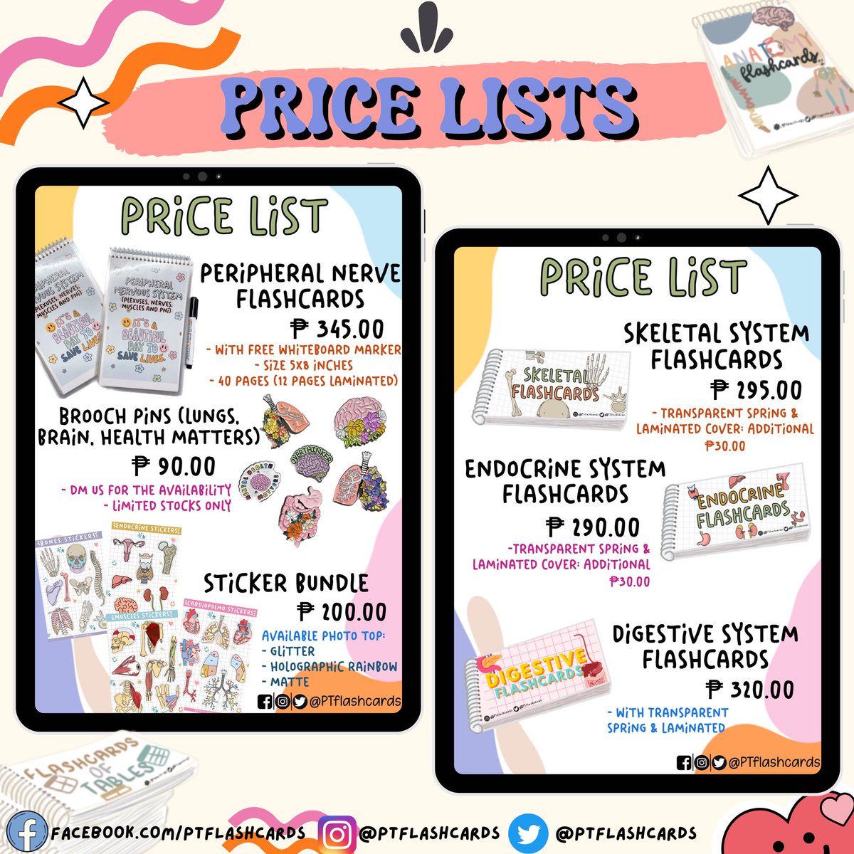 PT flashcards on Twitter "Part 2 Price Lists 📝"