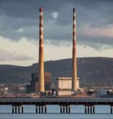 The chimneys of Poolbeg thermal generating station, known locally as Pigeon House, are an iconic part of Dublin's skyline. Situated on an artificial peninsula of reclaimed land, they feature in music videos, movies, and novels.