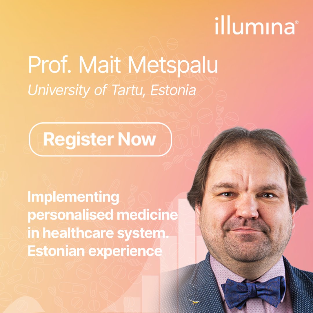 Prof. Mait Metspalu will share Estonia's pioneering journey in implementing personalised medicine in the healthcare system at the <a href="/illumina/">Illumina</a> Virtual Event "Preventative Genomics: Future Impact on Healthcare" on June 7th. Don't miss this insightful session! bit.ly/45iGRPD