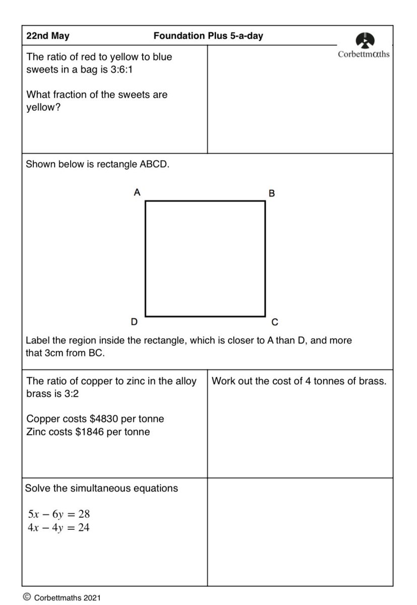 Corbettmaths tweet media