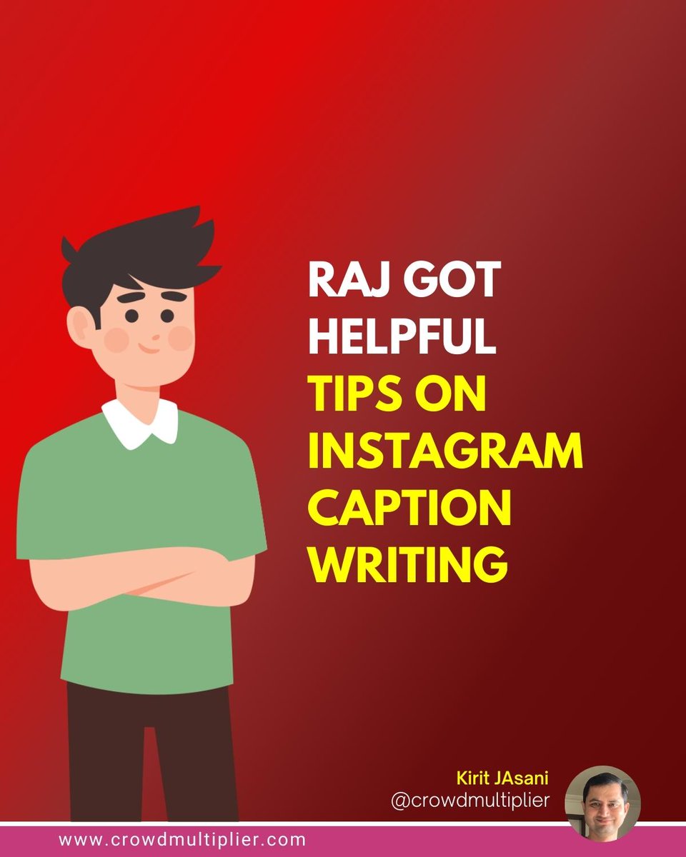 🤔Want to make your Instagram Captions effective?

✔️Your all efforts must be on making things simple 

Read the caption to learn how instagram.com/CrowdMultiplier

#instagramtips #instagramgrowth #instagramgrowthtips  #InstagramCaptions #KiritJAsani #CrowdMultiplier #ContentMarketing