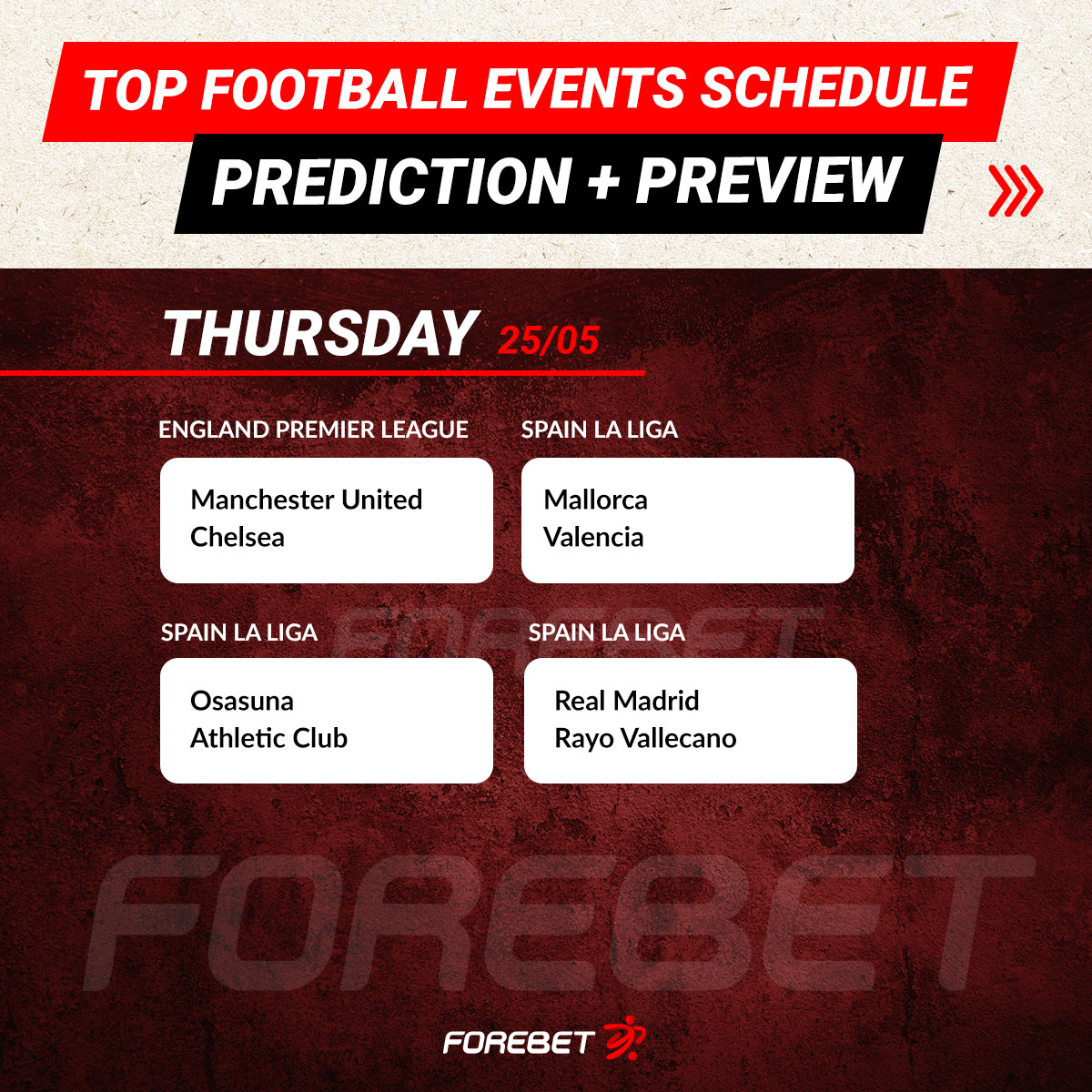 Check out the top football events for the first days of this week! 🤩

#PL #SerieA #LaLiga #coppaitaliafrecciarossa #forebet