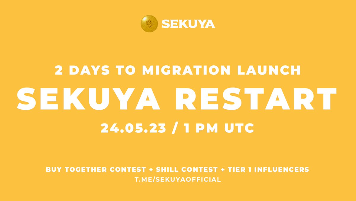 sekuyaofficial's tweet photo. 2 Days to Migration Launch! Join: https://t.co/BxkED6wpPt
#SKUY #BNB #Multiverse https://t.co/QmFZGpha9G