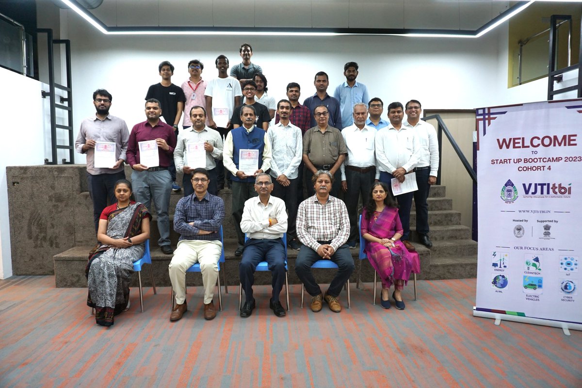 VJTI-TBI announced the Cohort 4 Incubation Program through the Startup India portal. We received an overwhelming response and after a thorough review  VJTI-TBI will incubate the Top 13 selected Startups for FY 2023-24.
VJTI-TBI Cohort4 MoU Agreement Signing 10thMay2023 #startups