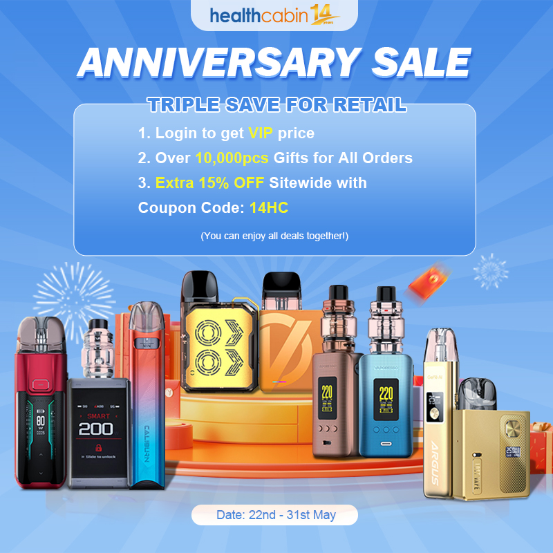 🌈🌈 🔝HealthCabin 14th Anniversary Sale for Retail - Round 2🎉🎊 1️⃣Sign in to Get VIP Price 2️⃣Over 10,000pcs Gifts for All Orders 3️⃣15% OFF Sitewide: 14HC .. 📅22nd - 31st May, 2023 > More Details:👇 healthcabin.net/blog/14th-anni… > Shop:👇 healthcabin.net > #14anniversarysale