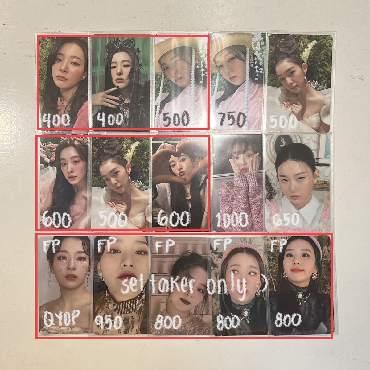 for210payo's tweet photo. wts lfb ph

red velvet photocards :)
prio: set taker / will get more non-indemands 

🏷️ irene seulgi yeri finale scrapbook holo feel my rhythm fmr princessrene seulwink heartcheek hadeseul tears seultears day 2 1 monster smcu emblem antique mirror yizhiyu https://t.co/ZivhhzYEr2
