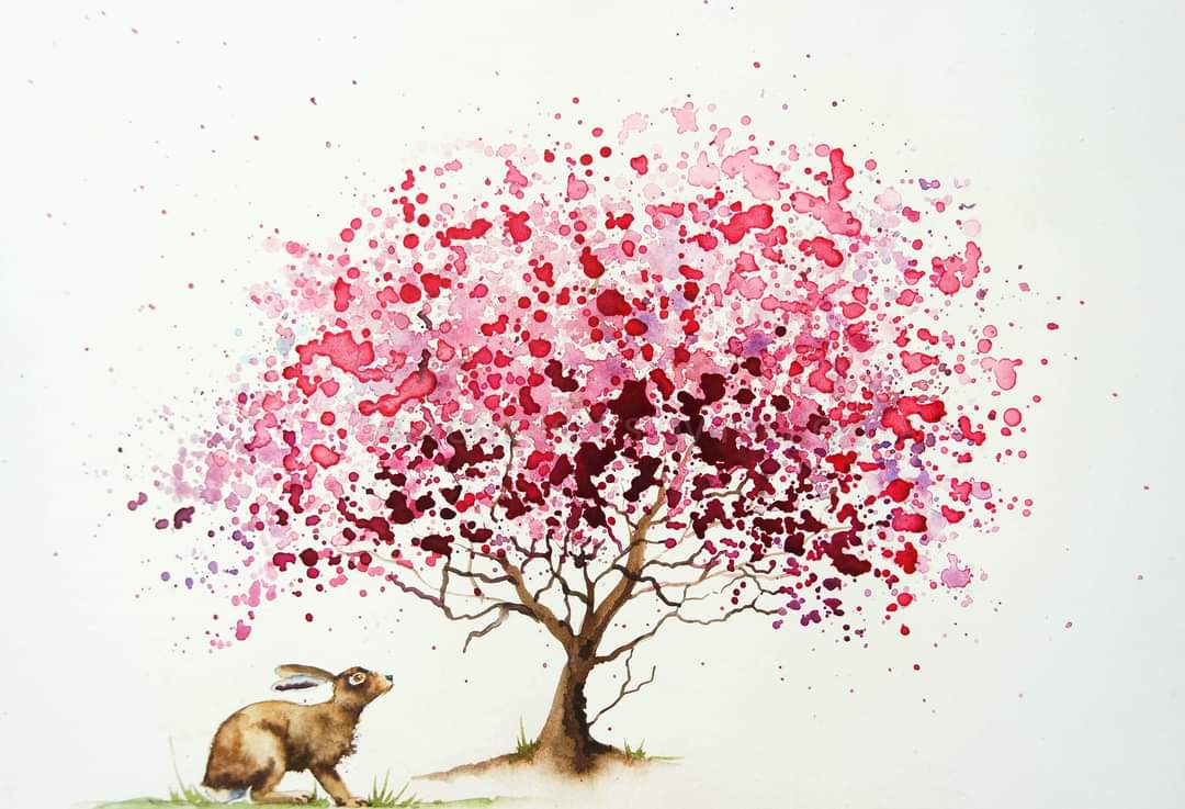 May a beautiful month for blossom 🌸

Happy Monday x

#watercolour #blossom #cherryblossom #Watercolourpainting #hare #painting #Spring #Devon #art #paint #pink #pollinators #trees #treesontwitter #colour #perfume #wildlife #Britishwildlife #artist #bees