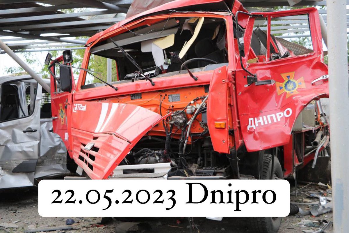 ol_kalinichenko's tweet photo. 💥Anyone else want "negotiations" with terrorists? 

The State Emergency Service of 🇺🇦 showed the fire department attacked by 🇷🇺 in the Dnipro city on the night of May 22.

Only the utilization of the Russian military potential is a real security guarantee for the 🇺🇦 and the 🌎! https://t.co/owqsRJp72B