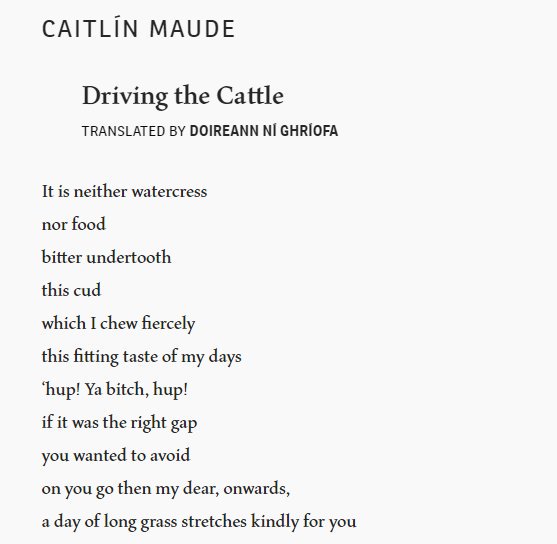 Caitlín Maude (22 May 1941 #Casla #Galway-6 June 1982). Poet, activist, teacher (Co. Kildare, Mayo, Wicklow), actress, sean-nós singer!👩‍🎓 @GalwayAlumni (excelled in French). Other work in London/Dublin 🪦Bohernabreena, Dublin mts. dib.ie/biography/maud… youtube.com/watch?v=hdskdL…