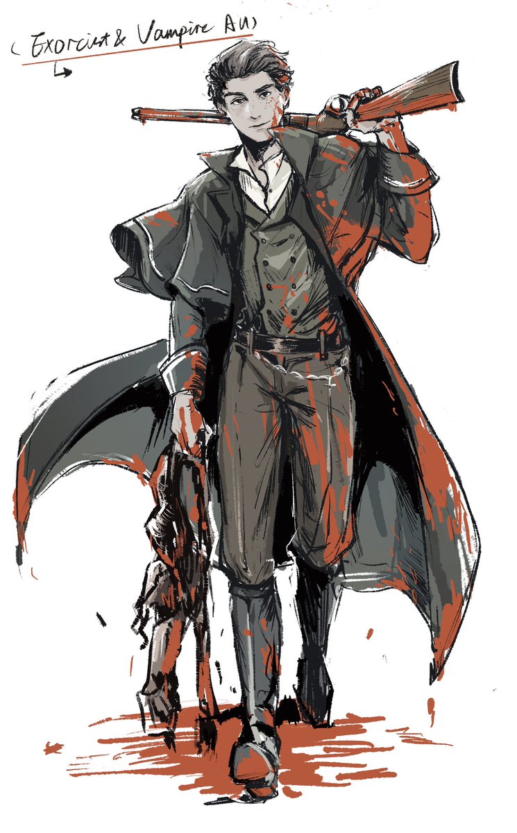 画了@cilviaaaaa派师的驱魔人塞 
派师的无敌香au链接：lofter.com/front/blog/col…