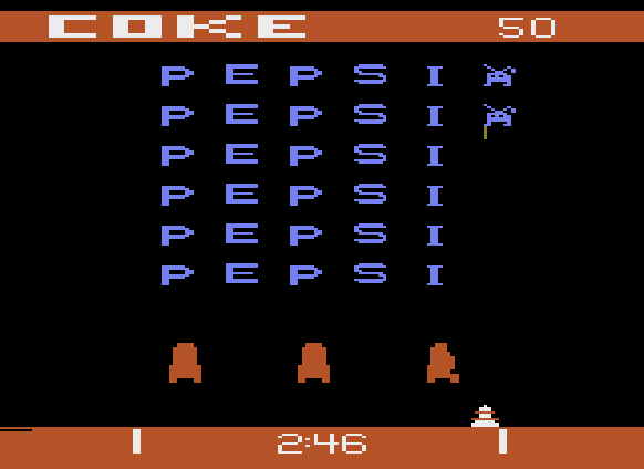 invaders_bot's tweet photo. Pepsi Invaders (Atari 2600, 1980)
#spaceinvaders https://t.co/0qZWgO7Hxf