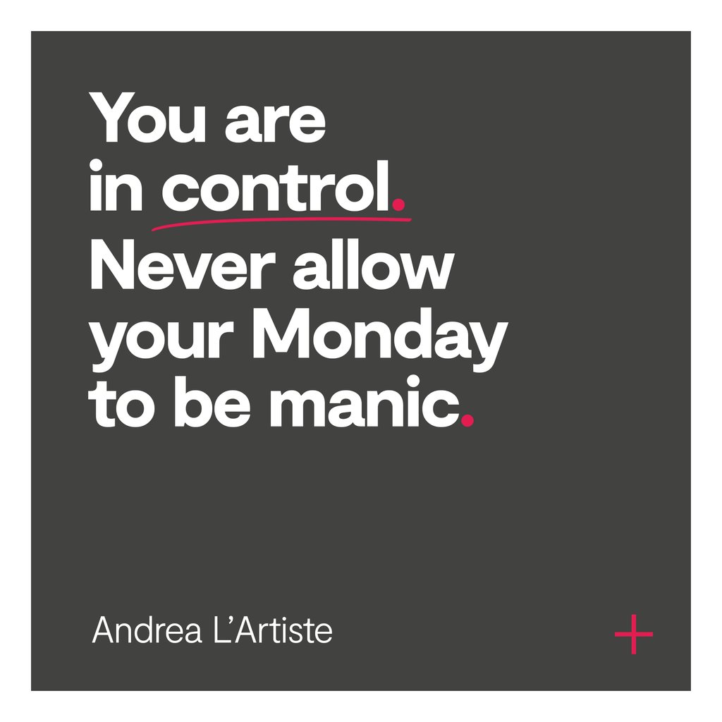 ⭐ #Monday⁠Motivation⁠
It's Monday, and YOU are in control.

_________________________________________________⁠

#418makesithappen #motivationalquotes #quoteoftheday #andrealartiste #manicmonday #takecontrol