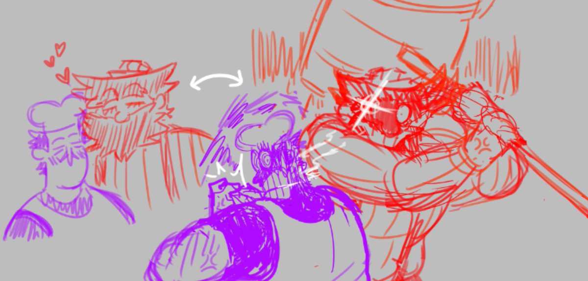 bigbillboyhell's tweet image. love whatever dynamic is happening with these fools i had to draw it at 12am #pizzablast (doodle)