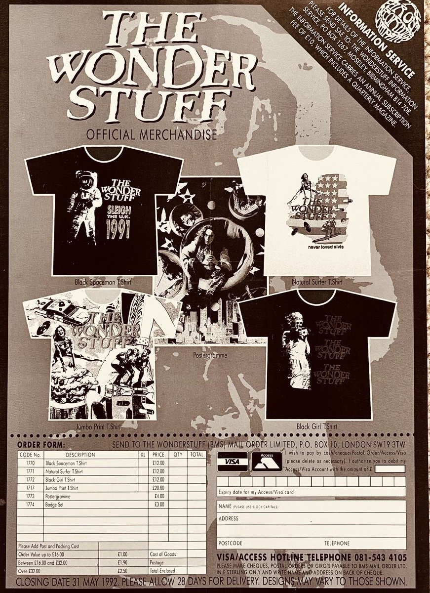The Wonder Stuff official merchandise circa 1991 

which piece of stuffie merch did you get around this time 🤔