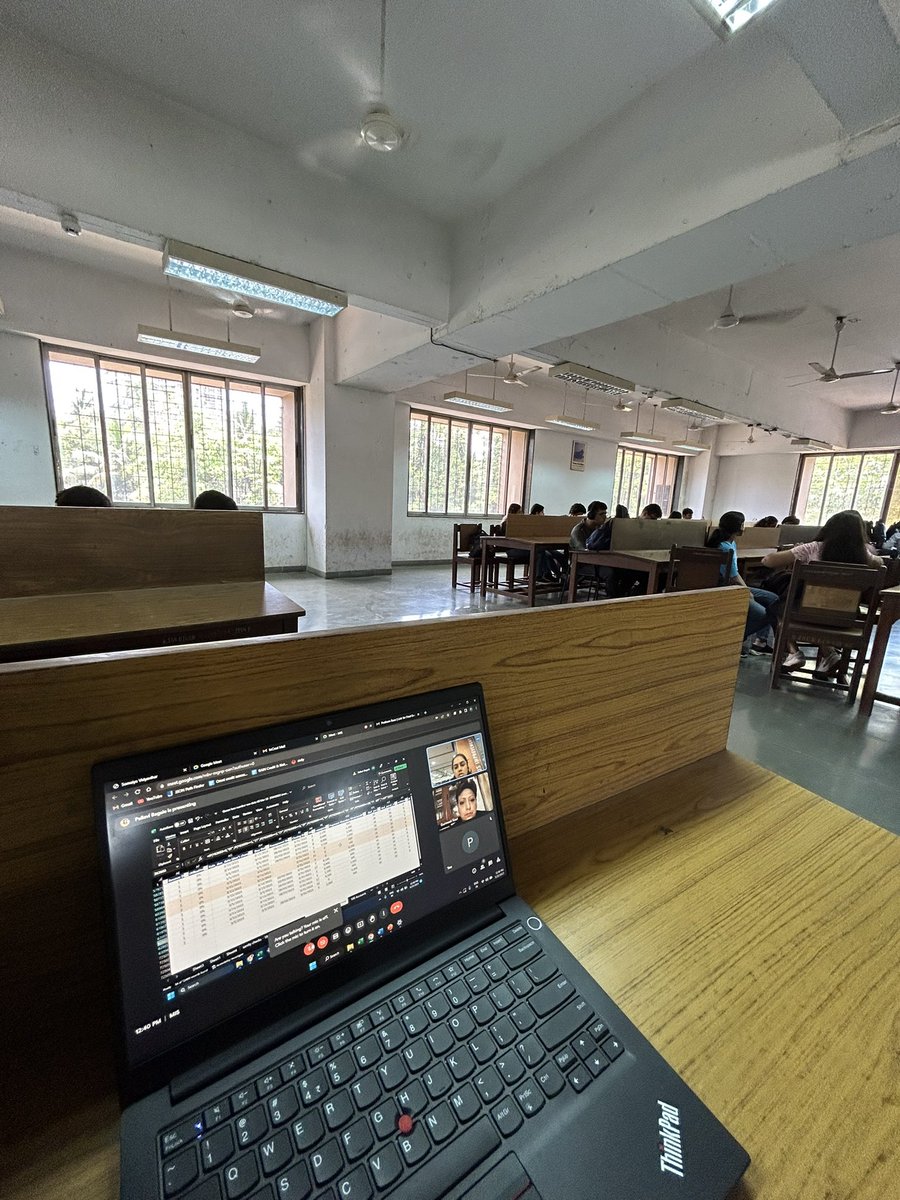 PrathamBusa's tweet photo. Attending work meetings from the place you’ve spent hours with your friends, completed assignments, given IAs… this “Almost Graduate” wala feeling is weird. https://t.co/7efJtrR01I