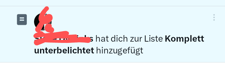 Toller Wochenstart.

Wer mich auf irgendwelche Feindeslisten packt, wird dokumentiert, geblockt, gemeldet und angezeigt.

'komplett' schreibt man klein. Tolle Vaterlandsverteidiger.