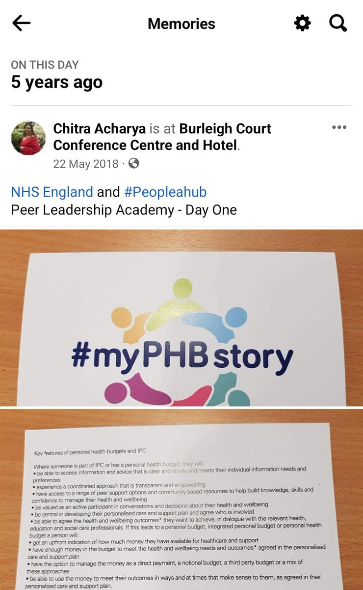 5 years ago I commenced my #PeerLeadershipAcademy journey

Truly rewarding experience!

BLOG: england.nhs.uk/blog/apply-for…

Huge thanks to @People_Hub @NHSEngland

After graduating from the Academy I joined #NHSE @Pers_Care Strategic Coproduction Group

#myPHBstory #PersonalisedCare