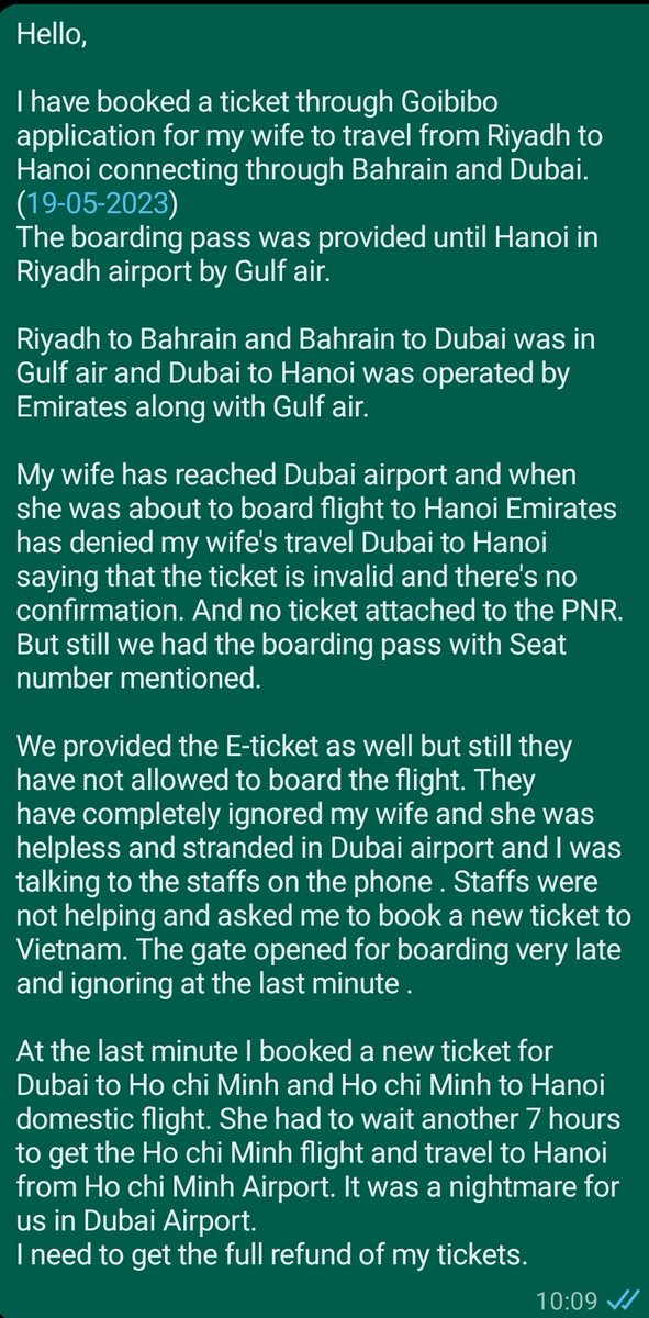 iamthiruu's tweet photo. Nightmare in Dubai airport for my wife!
No response from Goibibo/Gulf air yet for this issue .

Please respond @goibibo_tech https://t.co/qZWg3LyD6P