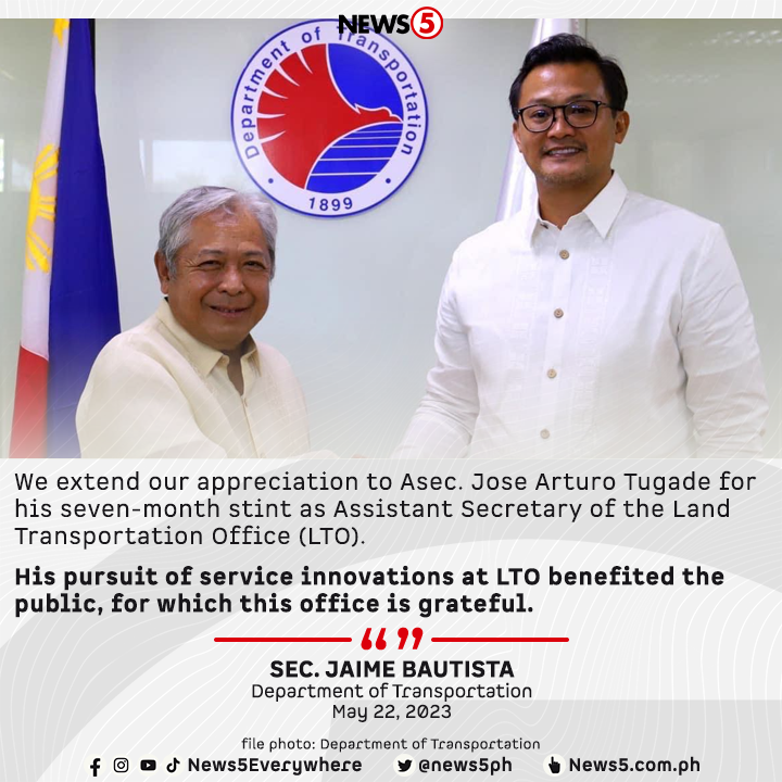 News5 on Twitter "Nagpasalamat si Transportation DOTr Sec. Jaime