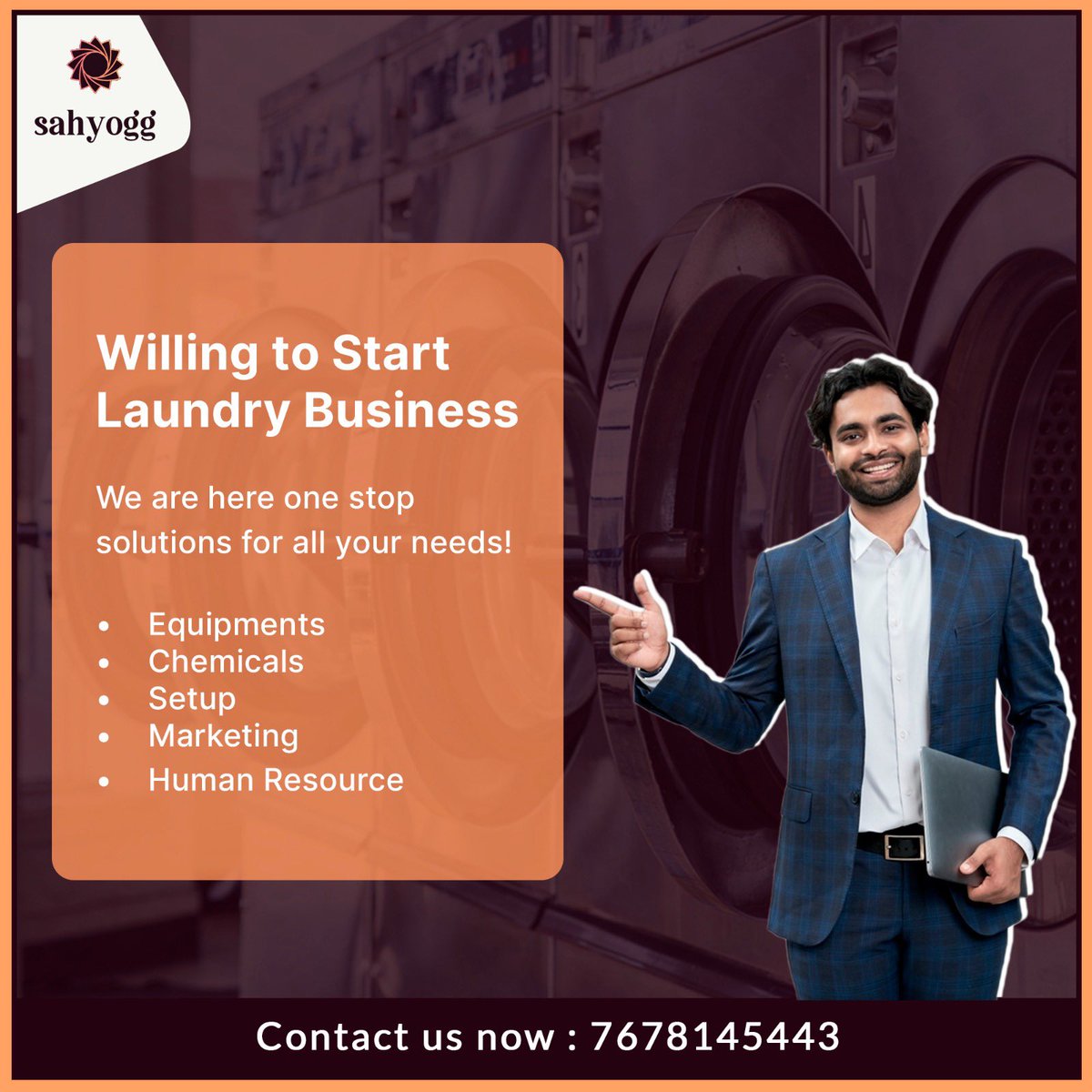 Willing to start your own laundry business?
We have one stop solutions for all your problems!
Call us now on 7678145443

#sahyogg #laundrybusiness #laundry #franchiseindia #franchiseopportunities #laundryequipments #laundrychemicals #brandsolutions #yourguide #yourconsultant