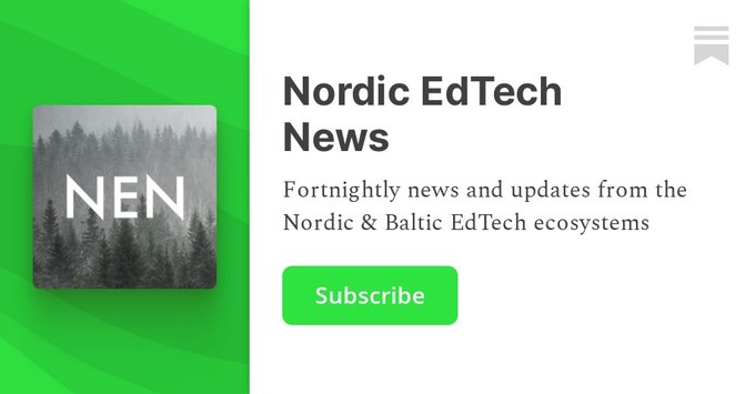 Today's Nordic EdTech News is now in subscriber inboxes.

Everything you need to know about EdTech in 🇩🇰🇪🇪🇫🇮🇮🇸🇱🇻🇱🇹🇳🇴🇸🇪 - all in a five minute read.

#nordicmade #nordicedtech #balticedtech

Free to subscribe - tinyurl.com/2p9acmcw