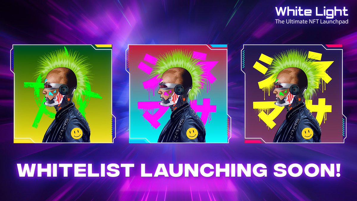 WhiteLightNFT's tweet photo. Hey White Light Fam,  
We are all set to launch the whitelist for our Digital Punk NFT collection!!!  Get ready to be a part of our close-knit community to win exciting prizes!!!  

Follow us for more updates!
https://t.co/w3JM6I0qvH

#NFT #blockchain #ETH https://t.co/SST2aAYA8j