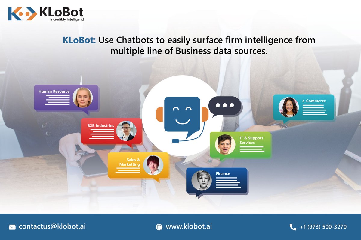 KLoBot is a chatbot builder platform that simplifies human-machine interactions via intuitive conversational user interfaces.
klobot.ai
#chatbot #chatbots #legalops #legaltech #lawtech #legal #ai #lawfirm #legalfirm #law #innovation #intelligence #it #itsolutions