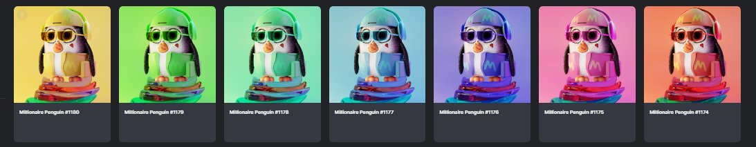 mlnrPenguin's tweet photo. Millionaire Penguin Club #1174-#1180 nfts is now opensea you can click the link to view or own them #nft #opensea #OpenSeaNFT --------------------https://t.co/xjAx4qO4Ty https://t.co/0i5W5AcMty