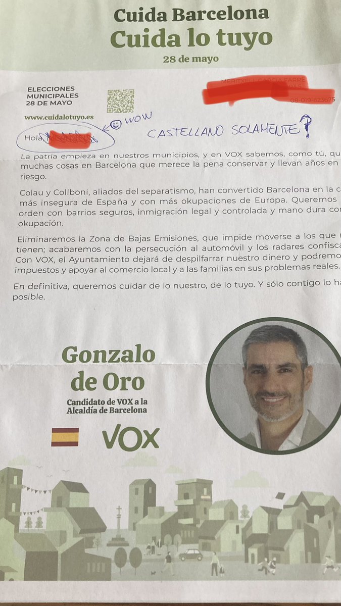 MeritGF's tweet photo. Olé por el becario que sabe usar la opción “mail merge”. Menudo puntazo que me llamen por mi nombre!Quin greu,però que @vox no sàpiga escriure en l’ALTRE llengüa de la regió. Em sento exclosa🥲Lástima!El becario me había conquistado! Anda y que “ la Patria os acompañe” merluzos🖕 https://t.co/RN0aJilhVy