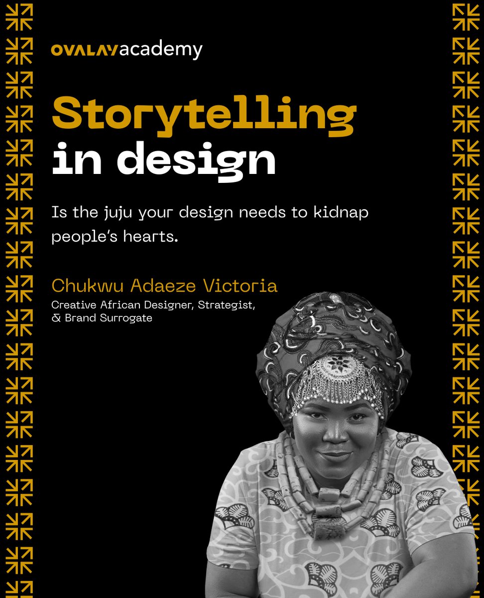 ovalaydigital's tweet image. Dear designer,
Tell stories with your designs!

Lolo @ChukwuAdaeze has spoken.

#ovalayacademy #UDC2023 #visualdesigners