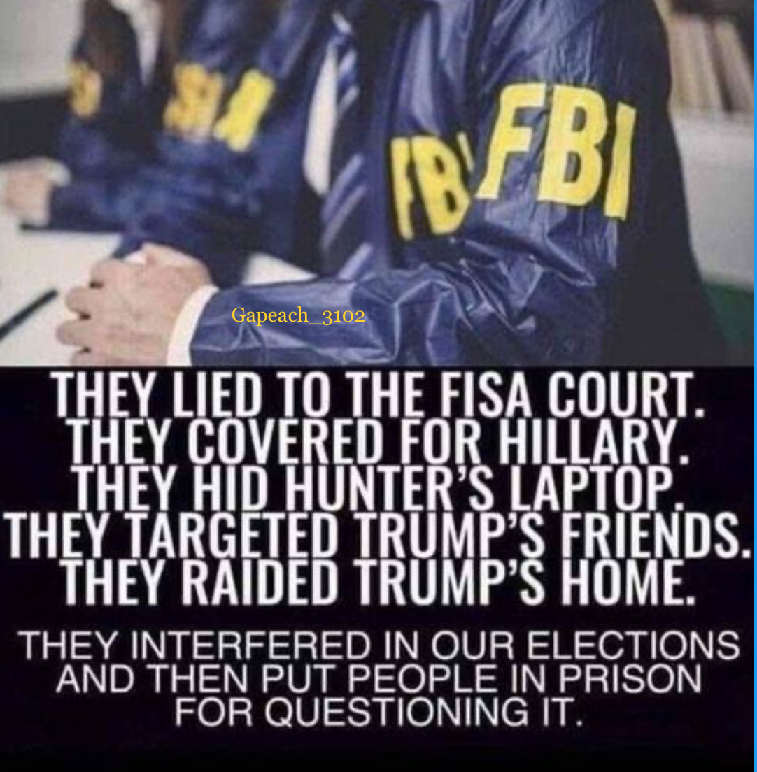 #MondayMood 

Frustrated that there's been NO ARREST for spying on opposing political candidate and Congressmen then a SITTING PRESIDENT, lying to FISA Courts, forging documents, stealing our tax dollars for fake, phony investigations & election interference? #DefundTheFBI