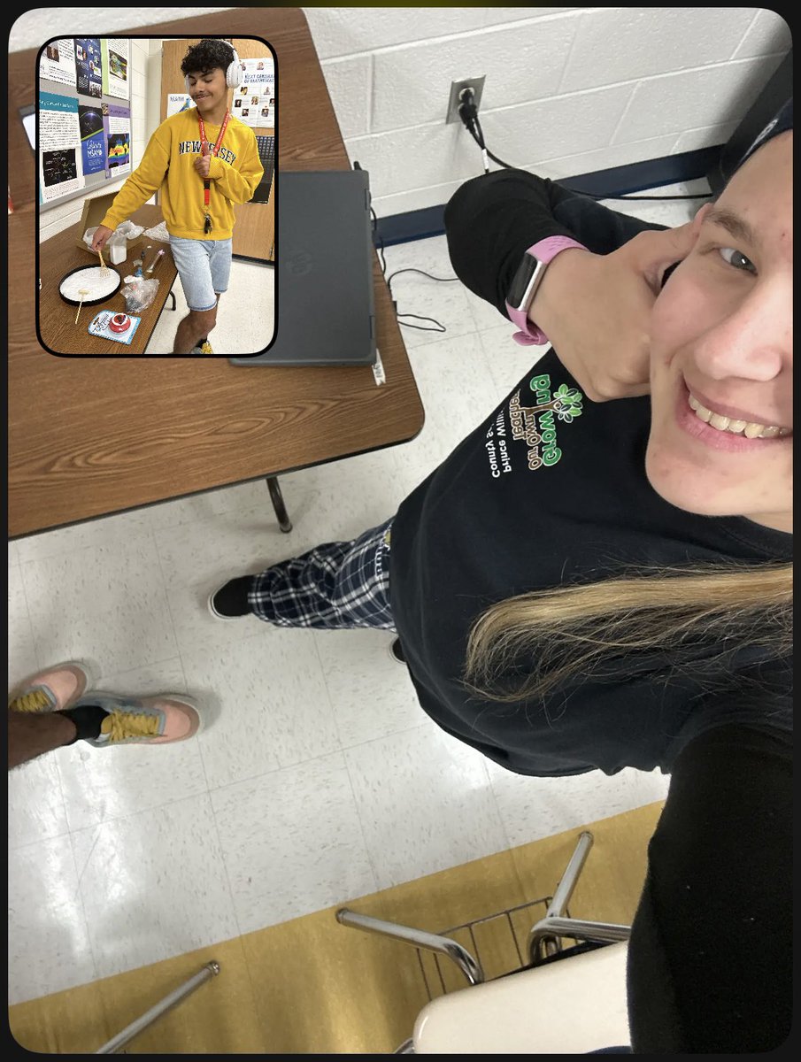 jane_voith's tweet photo. Mindful Monday - wore my pajamas/comfy clothes and did a puzzle in first period, and @cgenova04 gave me a new #betweenthebells (@TWLOHA) bracelet! (I still had my one on from last year 😁) https://t.co/JqLYbUi4XC