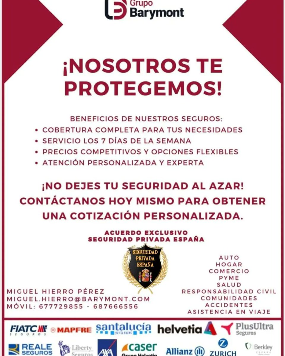 PLATAFORMA SEGURIDAD PRIVADA ESPAÑA tweet media