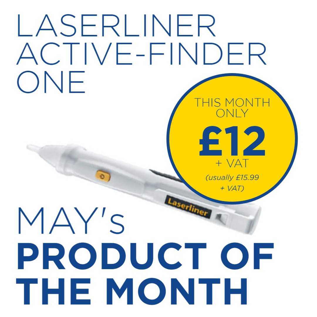 BONUS product of the month - and this one is a steal!
Work safely on electrical lines. The Active-Finder One is for non-contact checking of live AC voltage cables. It locates electrical voltages in cables, sockets, bulb sockets and fuses. Take a look: bit.ly/3Ij3CJq