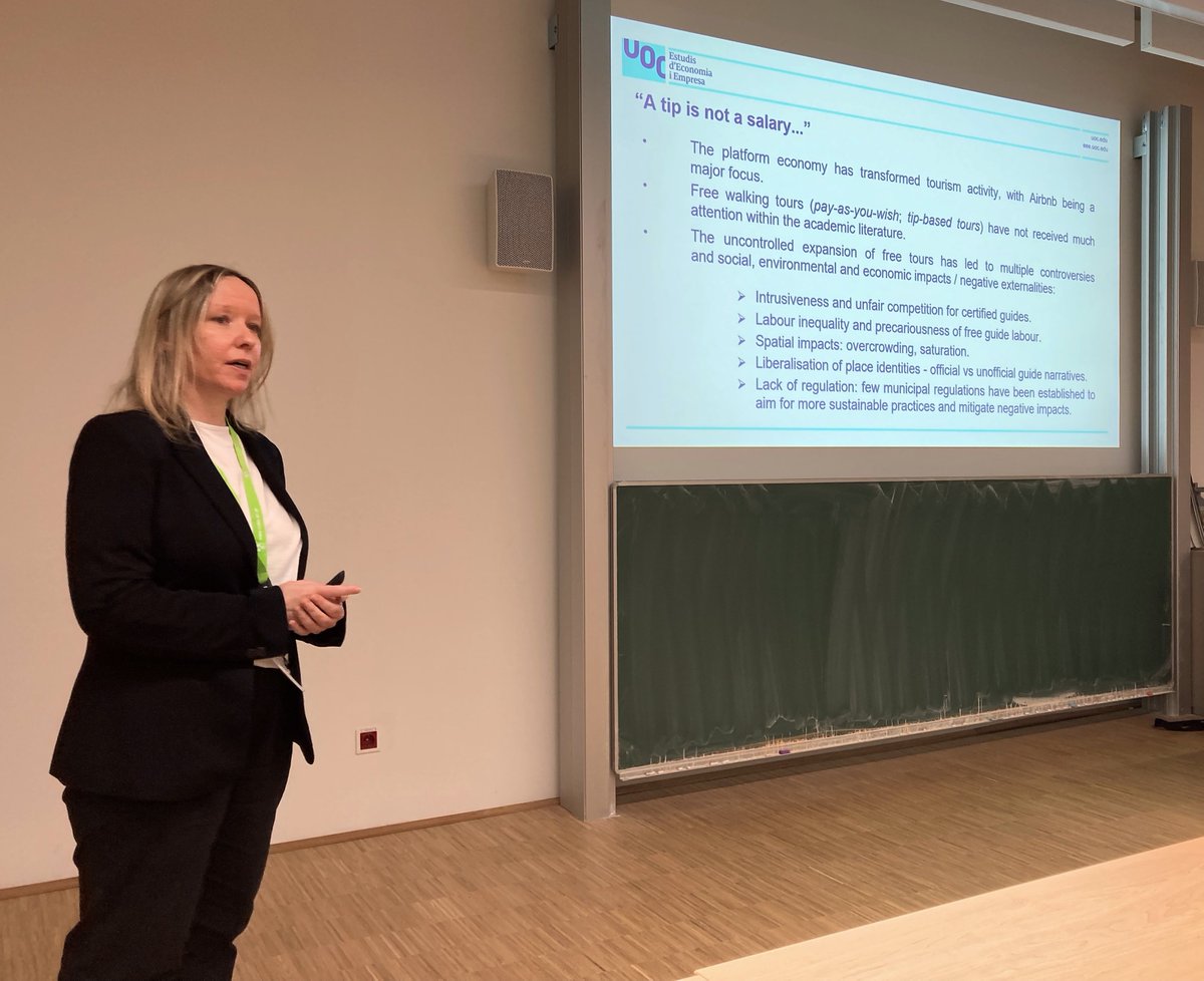 🗣️<a href="/Jules_C_Wilson/">Jules Wilson</a>-The Platformisation of the #Tourism Encounter: FreeTours as New #Digital Intermediaries of Place. Her, <a href="/pauobrador/">Pau Obrador</a> &amp; <a href="/JordiRiveraGar/">Jordi Rivera</a> focus on platformisation of tourist encounters and platform-mediated FreeTours, new intermediaries to experience places #iwse2023