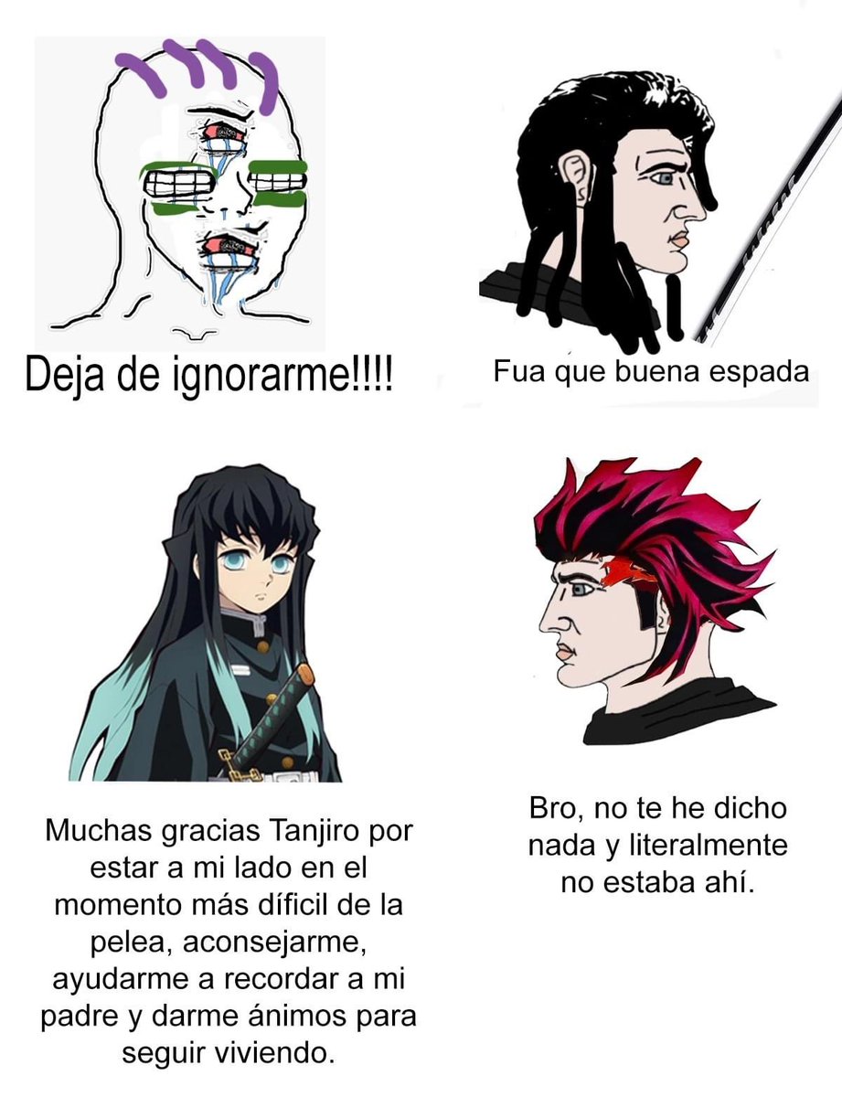 Amo este meme hahaha literal es el resumen del último cap de Kimetsu