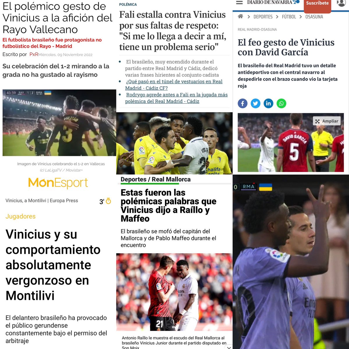 carlo_spinola's tweet photo. 1/2
Vinicius está en la burbuja del club más mediático y protegido de España y se cree que todo es lícito.
Es mal deportista porque si no respeta a los demás no puede pretender lo mismo.
Es evidente q el racismo está presente en los campos de fútbol pero es injusto generalizar.. https://t.co/Zg6S6sxocy