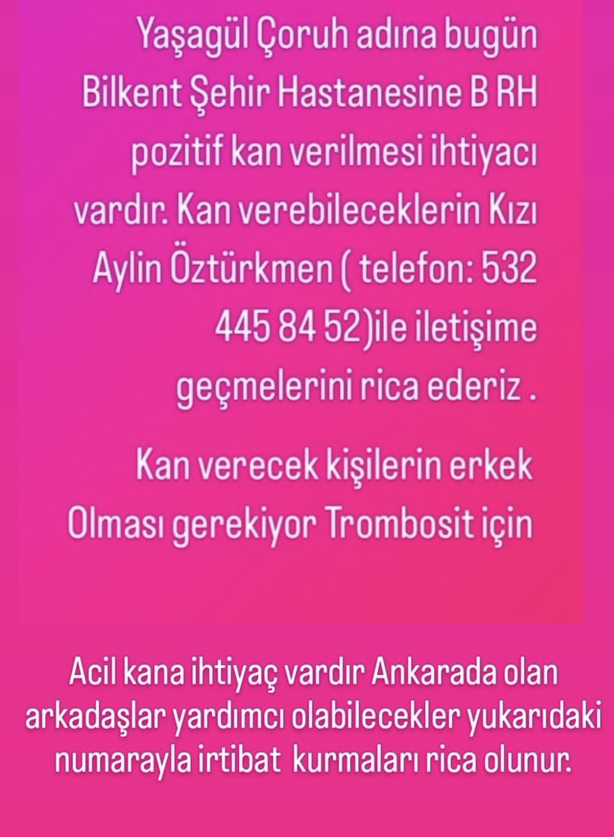 Acil kan aranıyor @ahbapacil