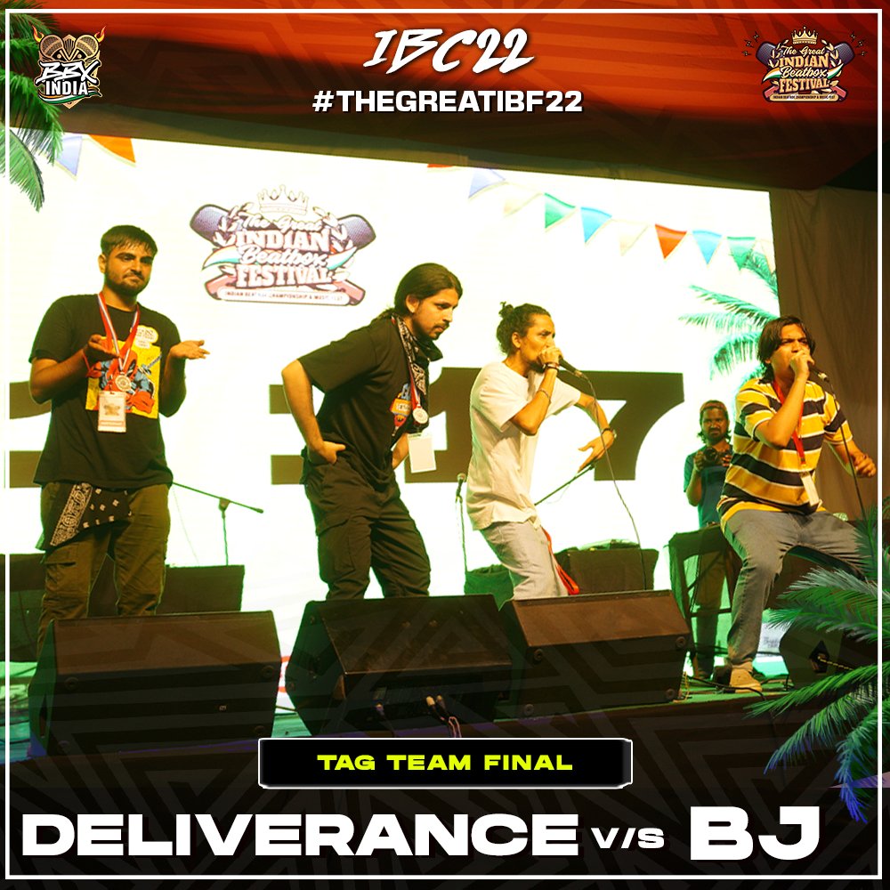 DELIVERANCE VS BJ | TAG TEAM FINAL | Indian Beatbox Championship 2022 #IBC2022 #TheGreatIBF22

Join the YouTube Premiere on BBXINDIA - Beatbox India at 8:00 pm IST👇🏻 
youtube.com/@bbxindiaoffic…

#BeatboxIndia #WeSpeakMusic #Beatbox