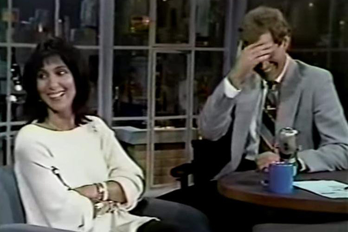 landofthe80s's tweet photo. On this date in 1986 Cher famously called David Letterman an “a$$hole” on national tv. #80s #80stv #1980s https://t.co/zMNdYOaPzx