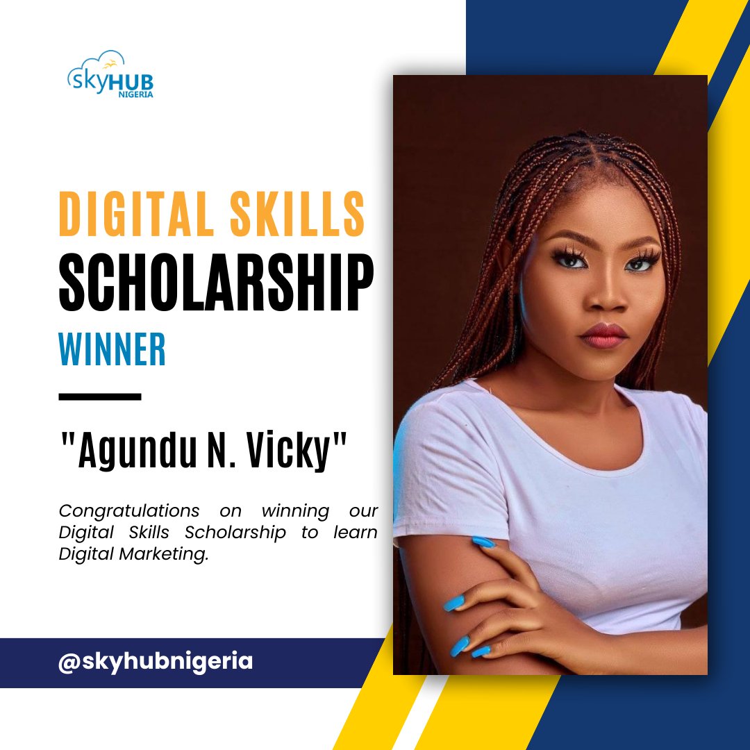 SKYHubNigeria's tweet photo. Congratulations to all our Digital Skills Scholarship winners, courtesy of our amazing and proud sponsors.

Winners will be learning Web Design with WordPress, Digital Marketing and Branding.

Benue must go Digital ✅
#skyhubnigeria #DigitalSkills https://t.co/wzRjxrfsng
